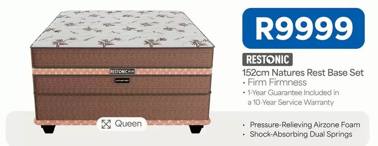 Restonic - 152cm Natures Rest Base Set