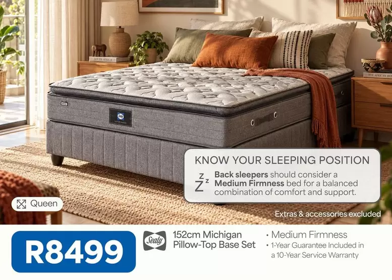 Sealy - 152cm Michigan Pillow-Top Base Set