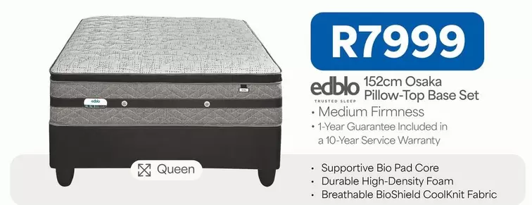 Edblo - 152cm Osaka Pillow-Top Base Set