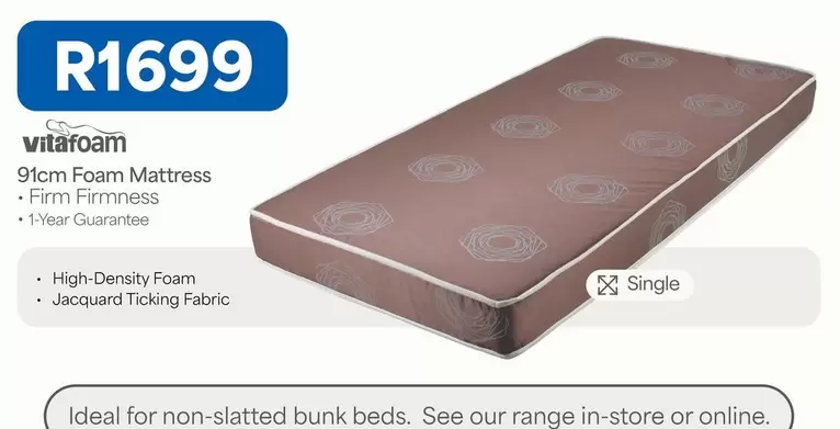 Vitafoam - 91cm Foam Mattress