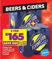 Flying Fish - Premium Pressed Lemon Flavoured Beer Cans