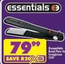 Essentials - Broad Plate Hair Straightener 25W