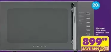 Platinum - Silver Mirror Microwave Oven