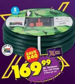Mr. Gardener Hose with fittings 5-Piece set