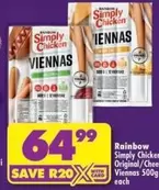 Rainbow - Simply Chicken Viennas
