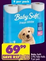 Baby Soft - 2-Ply Toilet Rolls
