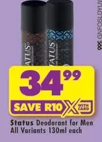 Status - Deodorant for Men All Variants
