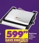 Platinum - 4-Slice Sandwich Press