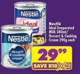 Nestlé - Ideal Evaporated Milk / Dessert & Cooking Cream