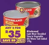 Ritebrand - Light Meat Shredded Tuna