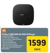 Xiaomi - TV Box S 3RD GEN 4K UHD M/Player PFJ4191EU