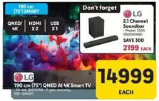 LG - 190 cm (75") QNED AI 4K Smart TV
