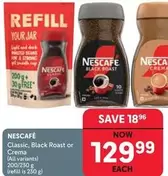 Nescafé - Classic, Black Roast or Crema