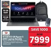 AMD - 16 GB/512 GB Ryzen 3  Laptop Bundle