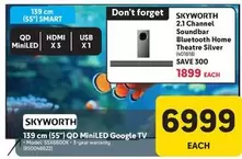 Skyworth - 139 cm (55") QD MiniLED Google TV