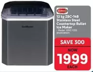 ZBC-14B Stainless Steel Countertop Bullet Ice Maker (Model: SMIC3225 / 850028567)
