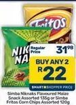 Nike - NikNaks Flavoured Maize Snack or Fritos Corn Chips