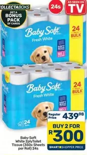 Baby Soft - White 2plyToilet Tissue