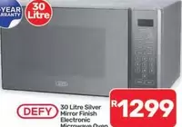 Defy - 30 Litre Silver Mirror Finish Electronic Microwave Oven
