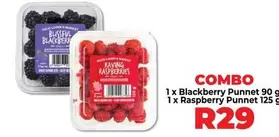 Blissful - Blackberry Punnet 90 g + Raspberry Punnet 125 g