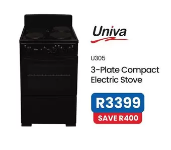 Univa - U305 3-Plate Compact Electric Stove