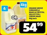 Orange Grove - ISIBHAKELA MAAS / CRYSTAL VALLEY FULL CREAM MAAS