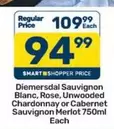 Diemersdal - Sauvignon Blanc, Rose, Unwooded Chardonnay or Cabernet Sauvignon Merlot