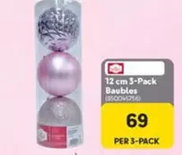 12 cm 3-Pack Baubles (850045756)