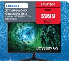 Samsung - 27" 200 Hz QHD Gaming Monitor (LS27FG550EUXEN)