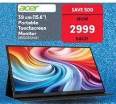 Acer - 39 cm (15.6") Portable Touchscreen Monitor (850035646)