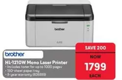 Brother - HL-1210W Mono Laser Printer