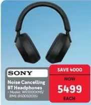 Sony - Noise Cancelling BT Headphones - Model: WH1000XM5/BME (850050035)