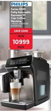 Philips - Series 3300 Fully Automatic Espresso 35 Cup Coffee Machine - Model: EP3246/90 810082118