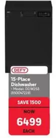Defy - 15-Place Dishwasher - Model DOW258 (8500472211)