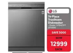 LG - 14-Place TrueSteam Dishwasher - DFB425FP (375888)