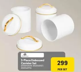3-Piece Embossed Canister Set (850048569, 850048567, 850048716)