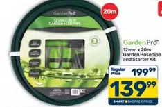 12mm x 20m Garden Hosepipe and Starter Kit