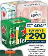 Bernini - Lager, Silver or Sparkling Spritzer Assorted