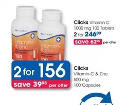 clicks - Vitamin C 1000 mg 100 Tablets
