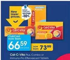 Cal-C-Vita Plus, Combo or Immuno-Pro Effervescent Tablets