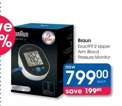 Braun - ExactFit 2 Upper Arm Blood Pressure Monitor