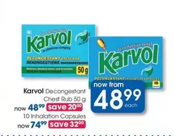 Decongestant Chest Rub and Inhalation Capsules