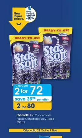 Sta-Soft - Ultra Concentrate Fabric Conditioner Day Packs