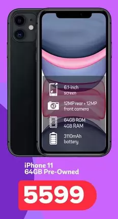 Apple - iPhone 11 64GB Pre-Owned