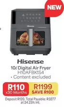 Hisense - Digital Air Fryer H10AFBK1S4