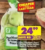 Triumph - Pockham's Pears / Starking Golden Delicious Apples