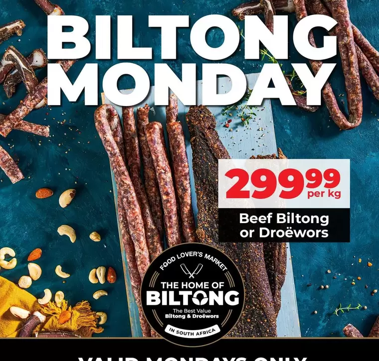 Food Lover's Market - Beef Biltong or Droëwors