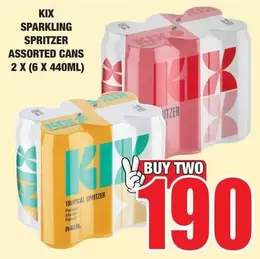KIX SPARKLING SPRITZER ASSORTED CANS
