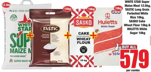 Tastic - Super Maize Meal, Long Grain Parboiled White Rice, Cake Wheat Flour & White Sugar