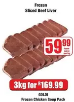Goldi - Frozen Sliced Beef Liver